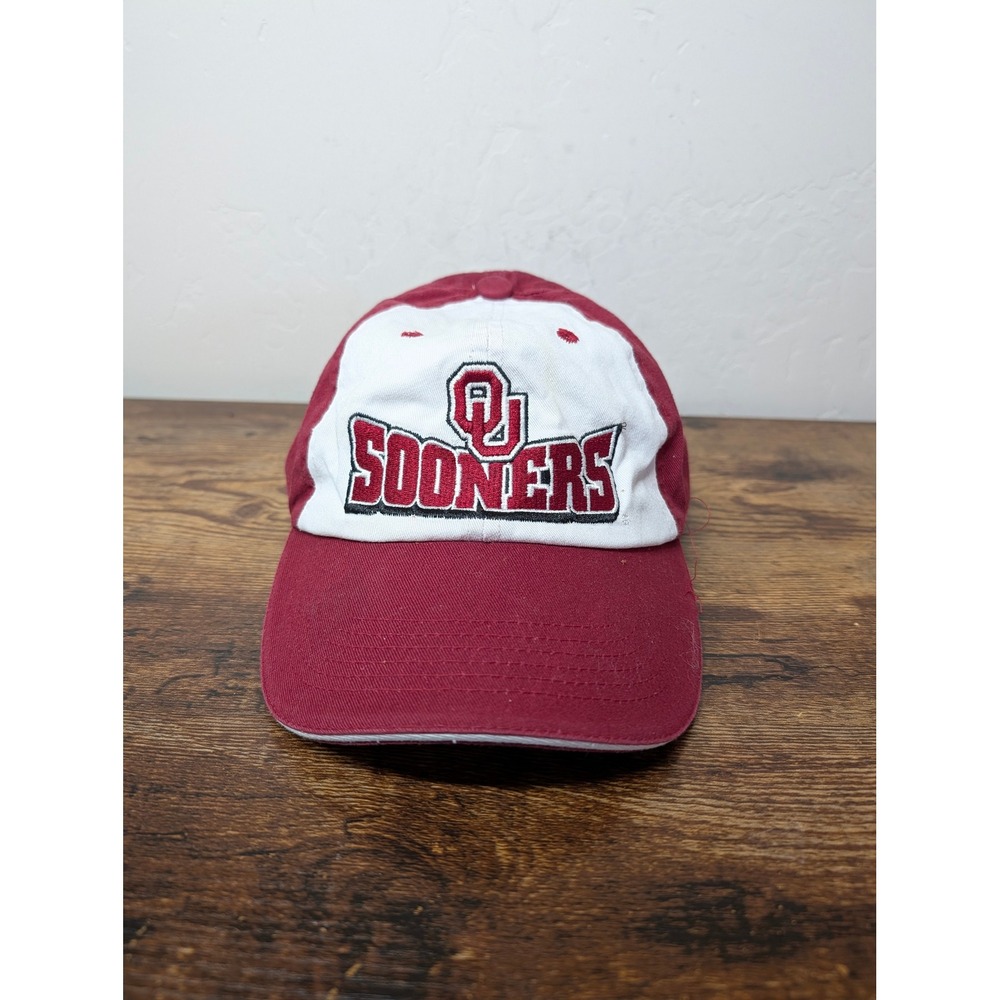 Oklahoma Sooners Hat Captivating Headgear Crimson White Adjustable OU Cap Mens